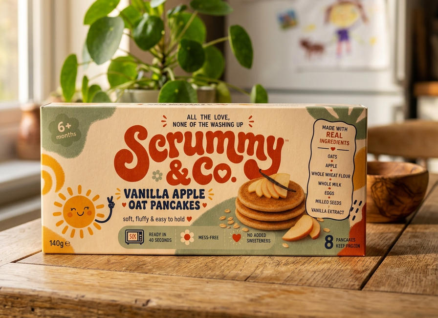 Vanilla Apple Oat Pancakes